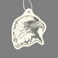 Paper Air Freshener Tag W/ Tab - Eagle Head (Natural)